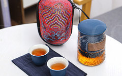 泉州陶瓷茶杯生产厂家玻璃快客杯（霁蓝）